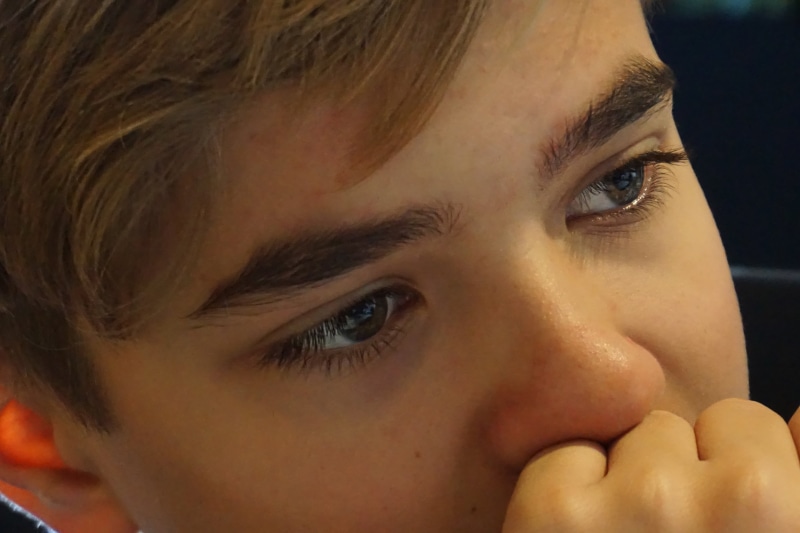 contemplation, headshot, s, mood, human face, eyebrow, eyelash, face, distant, view, close, close-up, indoors, one person, eyes, child, 5K, blond, eye