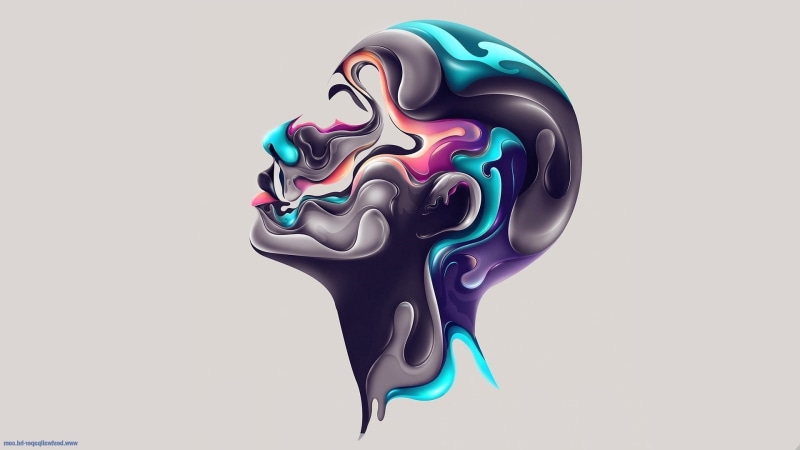 creativity, cut out, close-up, motion, no people, copy space, food and drink, water, indoors, nature, studio shot, gray, abstract, sweet food, face, paint