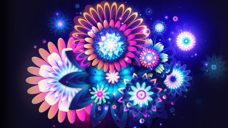 1080P, Rik Oostenbroek, flowers, digital art