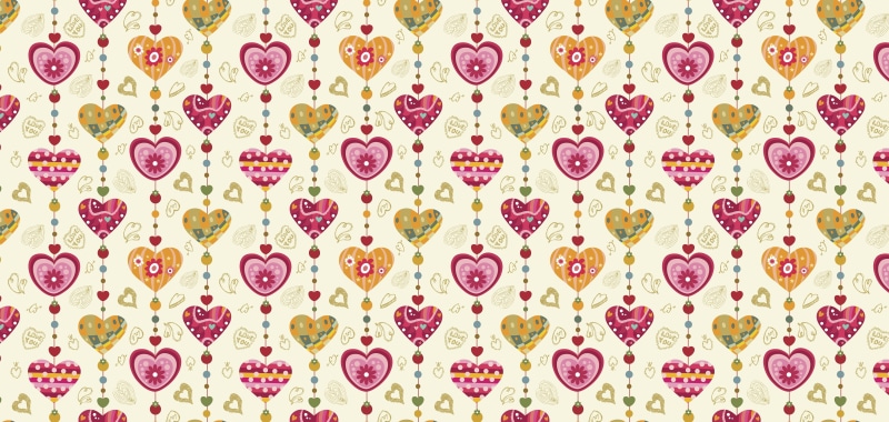 directly above, abstract, still life, cute, full frame, decoration, textured, red, painted Image, floral Pattern, retro Styled, close-up, heart Shape, vector