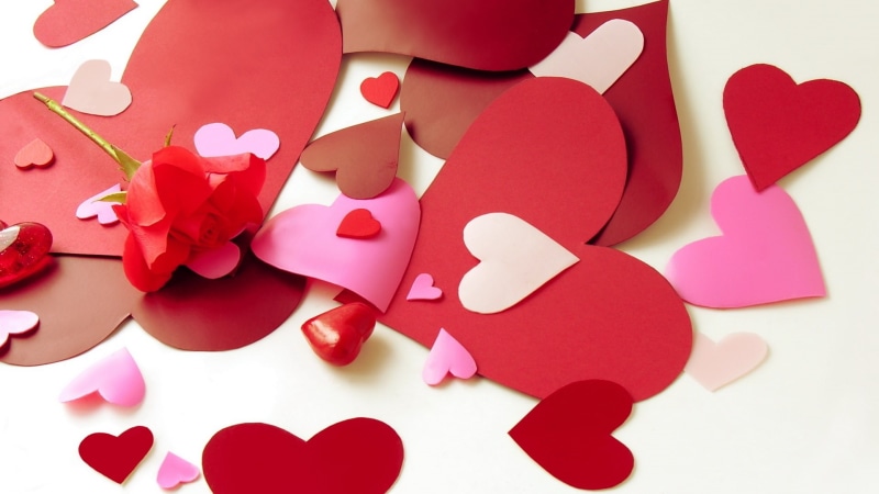 s, Love, 1080P, Paper, cut, Day, Valentine, shaped, Heart
