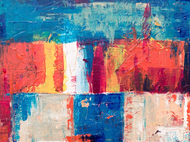 blue, textured effect, paintings, painting, full frame, 4K, backgrounds, white, expressionism, wall art, weathered, wall - building feature, creativity