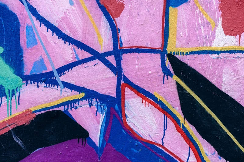 art, grunge, no people, outdoors, backgrounds, multi Colored, mural, abstract, pink color, Background, creativity, colors, wall - building feature, pattern