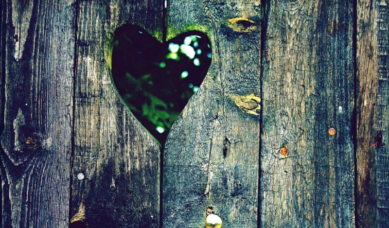 cut, fence, shape, wooden, heart, wall, brown, 1080P, wood, 3d and abstract