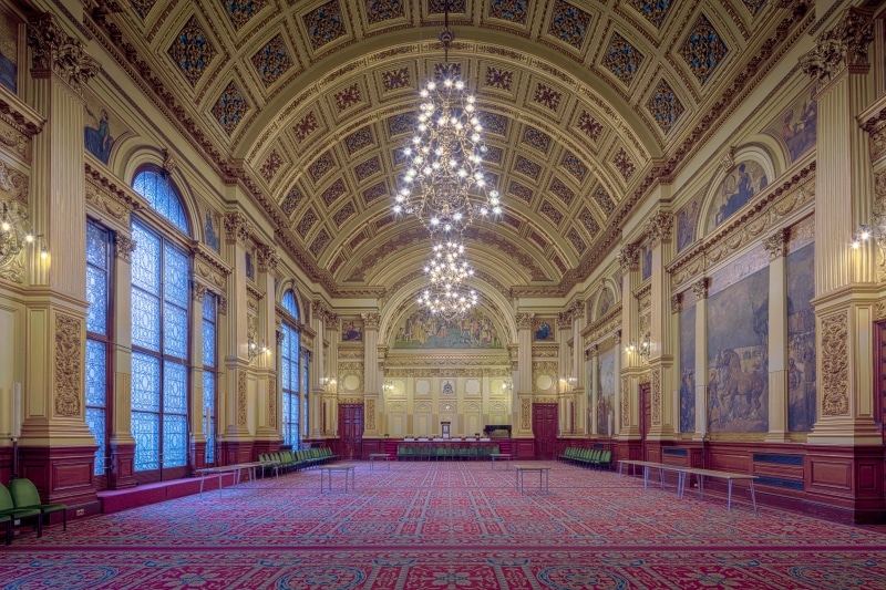 rooms, hall, electric lamp, place, art and craft, the past, arch, halls, chandeliers, city, chandelier, ballroom, architectural column, fresco, built structure