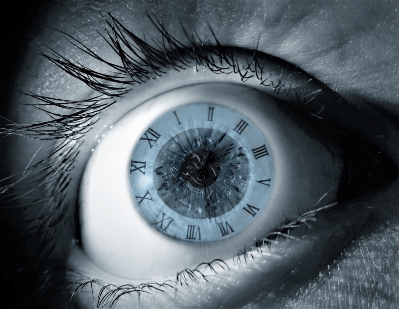 close-up, iris - eye, real people, fantasy, watch, eyeball, blue, one person, human body part, unrecognizable person, time, eyelash, eyesight, human, sensory perception