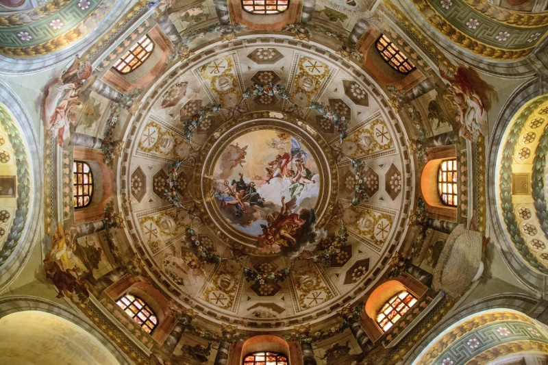spirituality, directly below, Church, human representation, belief, religion, ornate, chiesa san vitale, Painting, christianity, Blanket, mural, ceiling painting