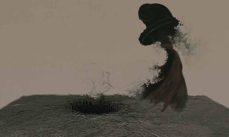 human hair, adult, nature, obscured face, indoors, 2K, headshot, portrait, wall - building feature, surreal, lifestyles, digital art, motion, long hair