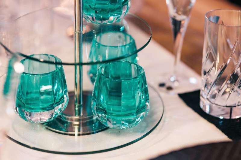 green color, glass, high angle view, items, closeup, laboratory, Close-ups, transparent, no People, wineglass, jar, science, laboratory glassware, still life