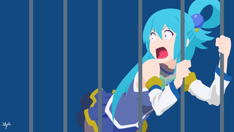 adult, Anime, sign, businessman, business person, blue, KonoSuba – God’s blessing on this wonderful world!!, studio shot, Aqua (KonoSuba), hygiene, people