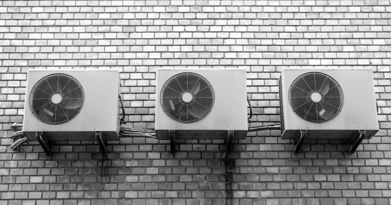 tile, outdoor, electric fan, built structure, pattern, hygiene, Wall, air duct, Box, ac, brick wall, Metal, day, outdoors, Air Conditioning, no people