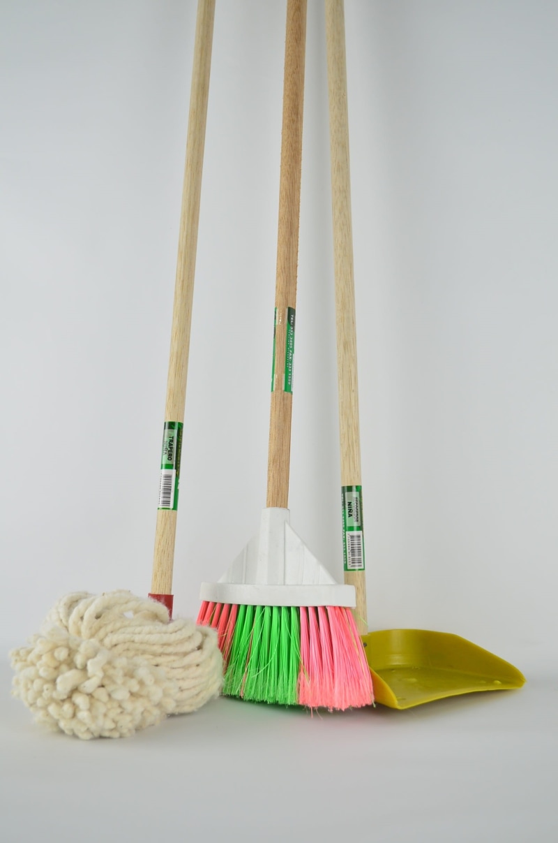 Picker, cleaner, cleaning, Mop, hygiene, purity, no People, white background, multi colored, domestic Life, sweeping, cleanup, still life, chores, Ragpicker