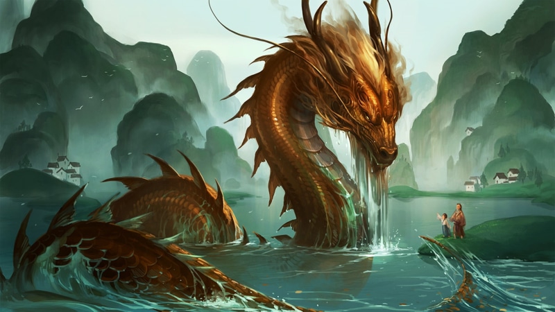 dragon, digital art, 1080P, chinese dragon