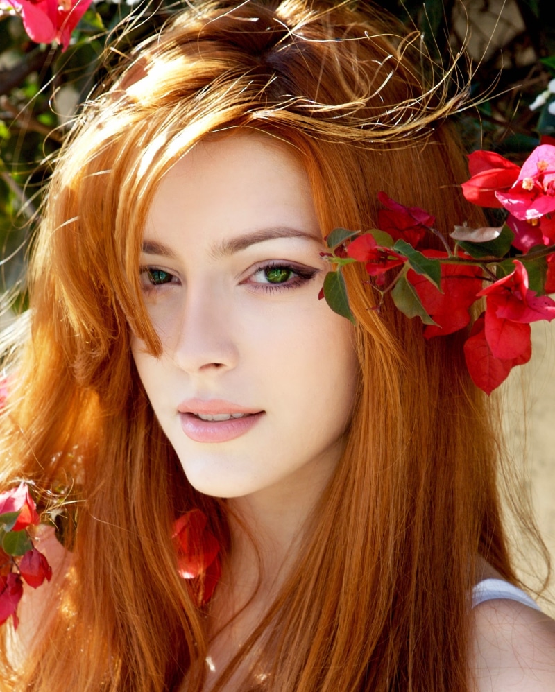 Elena Satine, closeup, redhead, face, 1080P