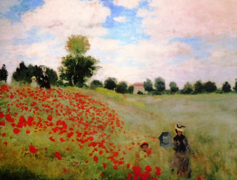 tree, landscape, musée dorsay, day, environment, claude monet, growth, tranquil scene, land, grass, field, painting, beauty in nature, 4K, tranquility
