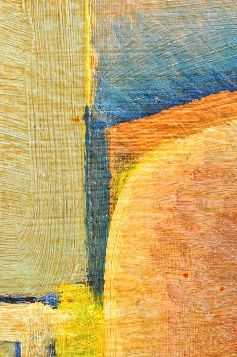 indoors, abstract, vibrant color, blue, painted, acrylic painting, pattern, texture, pastels, backgrounds, painted image, color, no people, paintings, yellow