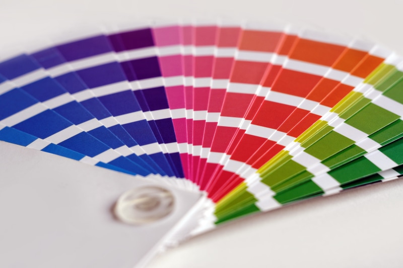printing, white background, white color, selective focus, color palette, indoors, studio shot, stencil, the palette, 5K, a test print, art and craft, colour