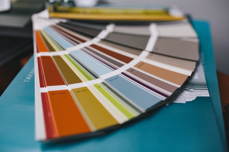 business, indoors, paper, choice, close-up, palette, table, colors, variation, selective focus, motif, art and craft, pattern, multi Colored, craft, no people