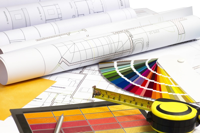 business, table, paper, black, industry, plan, pencils, blueprint, color swatch, multi colored, colorful, 5K, pen, still life, document, no people, indoors