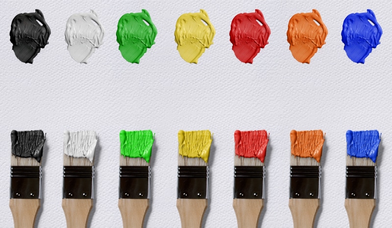 variation, white, fashion, job, no people, green, arrangement, background, multi colored, color, medium group of objects, side by side, seven, painting