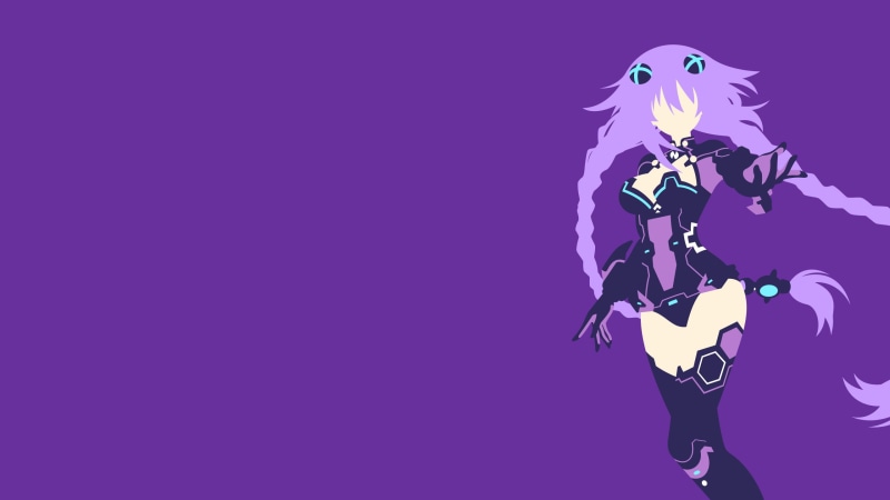 anime girls, anime, 2K, purple background, Purple Heart (Hyperdimension Neptunia), Hyperdimension Neptunia