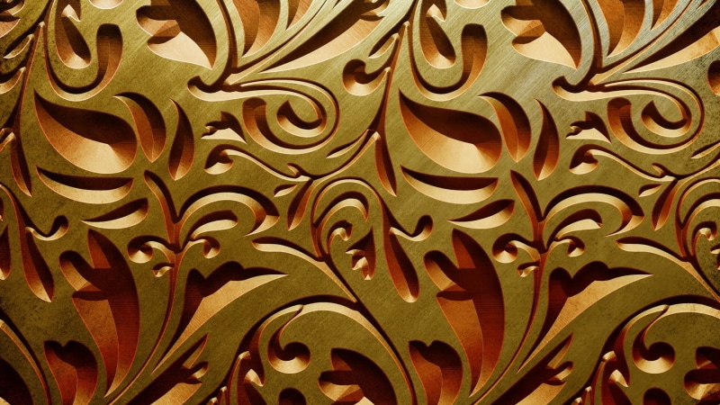 abstract, gold, digital art, digital, 1080P, art, pattern