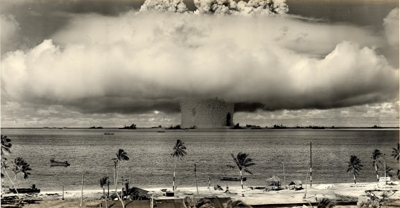 sign, explosive, day, air pollution, power in nature, pollution, smoke - physical structure, military, 5K, outdoors, water, environmental issues, ominous