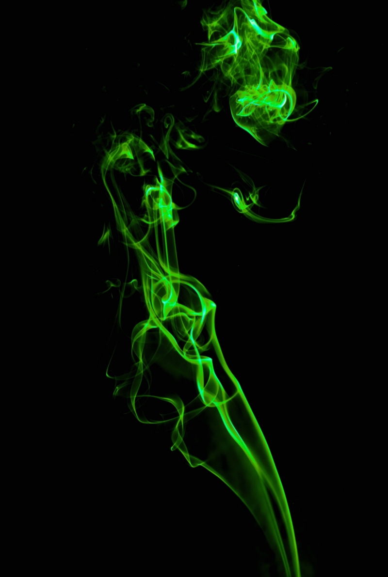 green, 4K, smoke, dark, clot, shroud, colored smoke