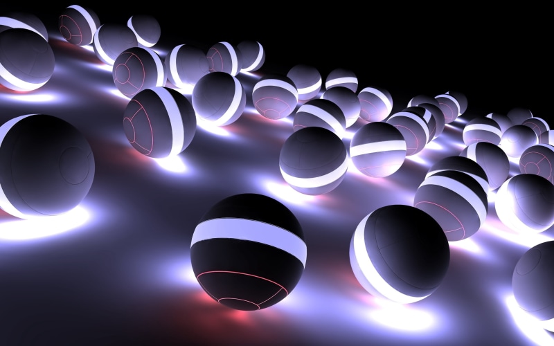 balls, studio shot, curve, decoration, design, reflection, 2K, circle, celebration, bright, black Color, ball, abstract, lighting equipment, space, shape