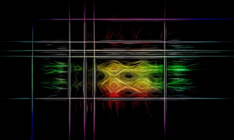 art, digital composite, graphic, body part, energy, light, human face, pattern, plexus, laser, multi colored, science fiction, geometric shape, multicolor