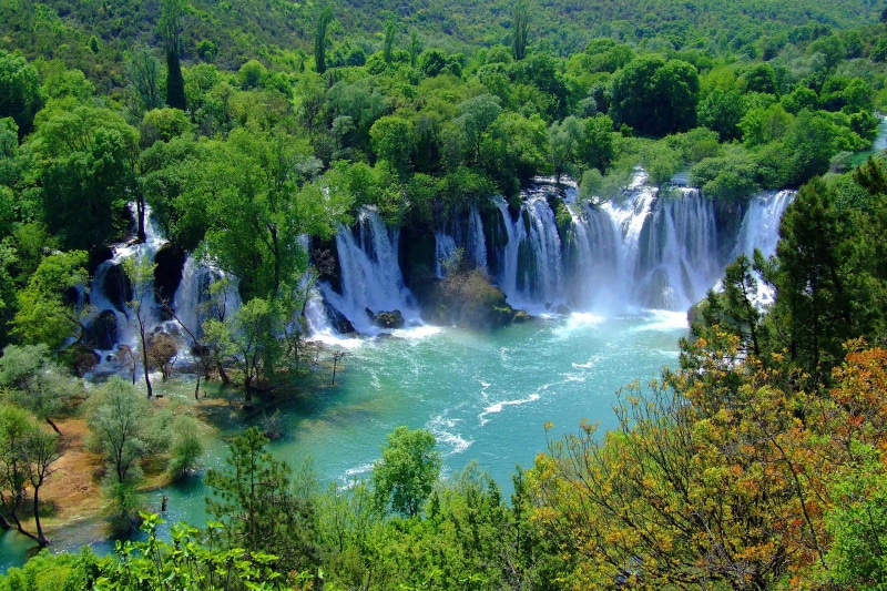 trees, river, nature, 2K, forest, waterfalls, amazing