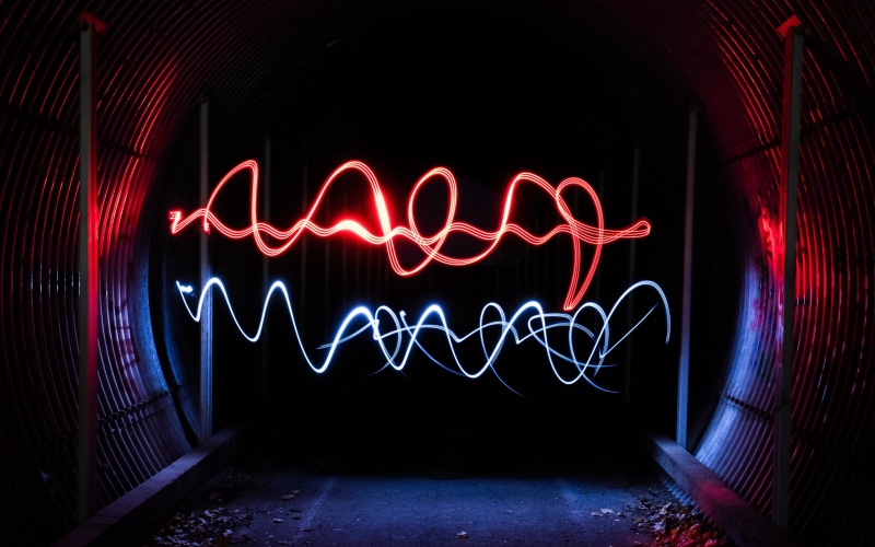 4K, dark, tunnel, lines, abstraction, long exposure, 4k ultra hd background, light