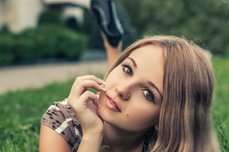 smiling, girl, brown, plant, park - Man Made Space, teenage Girls, looking at camera, teenager, fashion, close-up, joy, summer, beauty, sweetheart, females