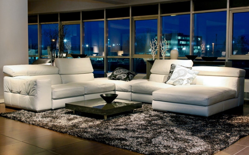 furniture, home interior, stuffed, electric lamp, lighting equipment, 1080P, indoors, modern, cushions, cushion, couch, living room, window, home showcase interior