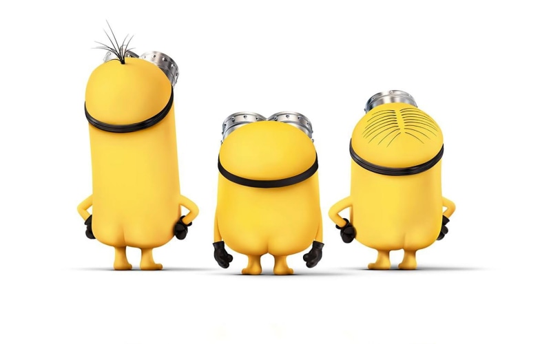 minions, movies, 1080P, Despicable Me, white  background