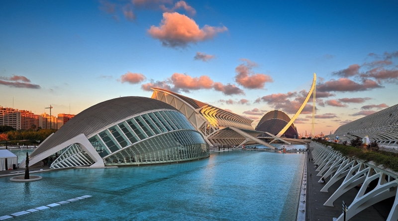 Valencia, the architectural complex, The city of arts and Sciences, 1080P, Spain