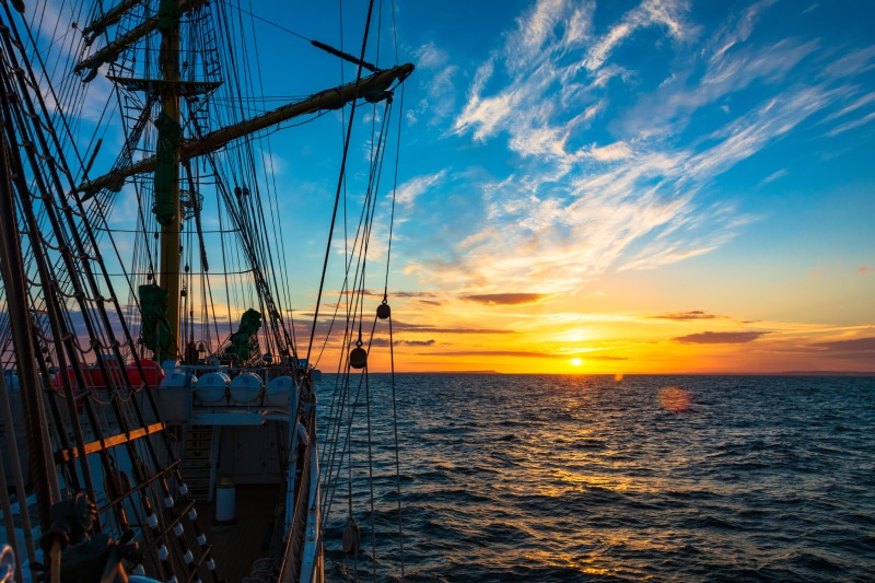 5K, calm, water, yacht, rigging, ocean, beauty in nature, no people, horizon over water, cloud - sky, peace, sailing ship, travel, hdr, complex
