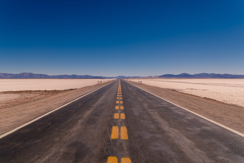 environment, highway, transportation, argentina, hot, sign, nature, concrete, the way forward, straight, dry, symmetry, salinas grandes, desolate, route 52 - jujuy