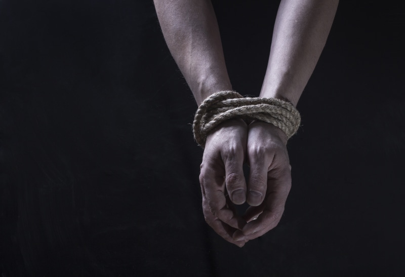 rope, hands, Bonds, brown, 4K