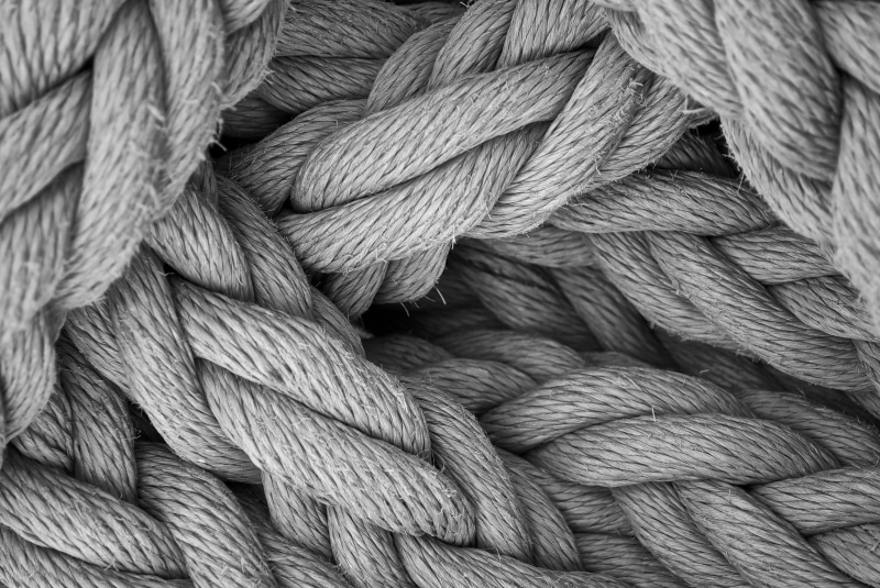 twisted, tied up, tangled, rope, tied knot, 4K, no people, connection, gray, string, backgrounds, full frame, ropes, photo, complexity, safety, textured