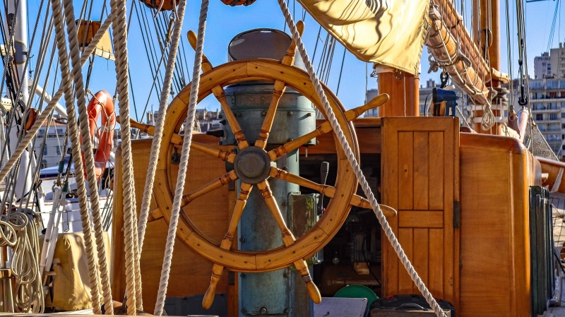 nautical vessel, wood - material, Marine, mode of transportation, sail, Wheel, sailing, 4K, water, retro, sailing ship, nature, no people, sky, transportation