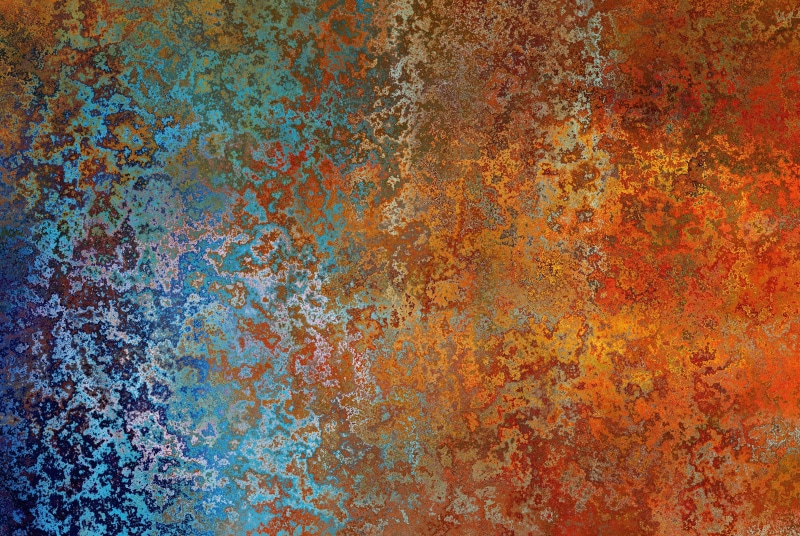 blautöne, backgrounds, orange color, pattern, 4K, damaged, rough, textured, painting, bad condition, metal, structure, no people, decline, peeling off