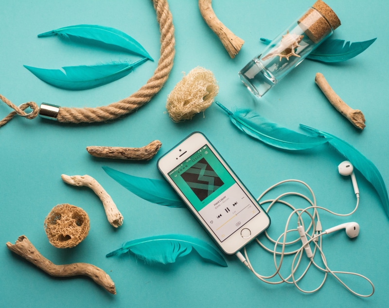 connection, still life, technology, blue, flat, no people, green color, lay, healthcare and medicine, communication, turquoise colored, ornaments, feather