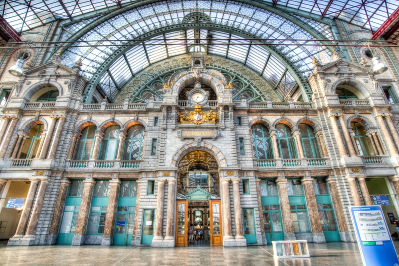 the past, history, railway, gray, flanders, railroad, tower, antwerp, transportation, old, ceiling, architecture, built structure, belief, famous, terminal