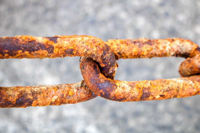 rusty, nature, no people, run-down, day, node, chain, comanche, close-up, weathered, strength, iron, rust, outdoors, rough, focus on foreground, old, metal