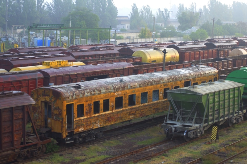 iron, node, nature, public transportation, day, freight train, train - vehicle, travel, station, no people, outdoors, tovarnik, tree, business, plant, track