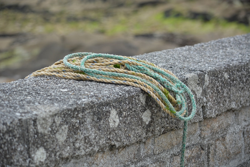 Connections, tied up, tied knot, tie, fishing industry, build, marine, Rope, rock, Plait, ropes, wall, outdoors, one animal, selective focus, focus on foreground