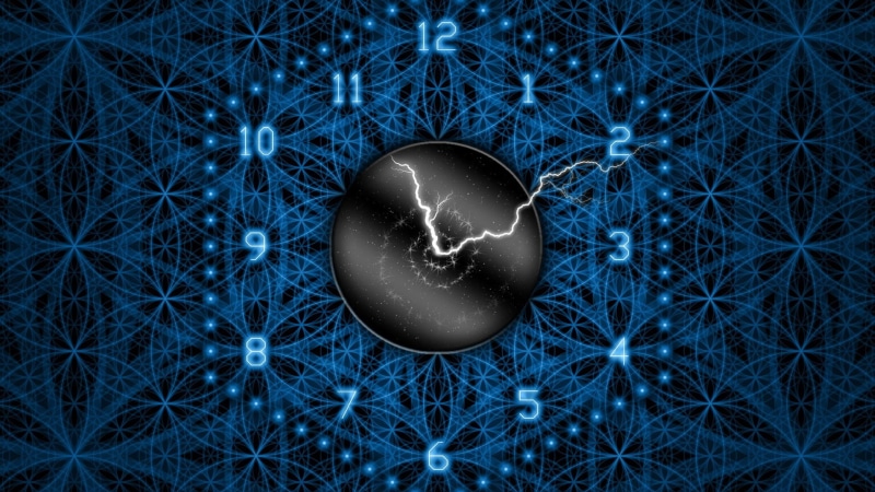 numbers, lightning, clocks, digital art, time, pattern, 1080P, circle