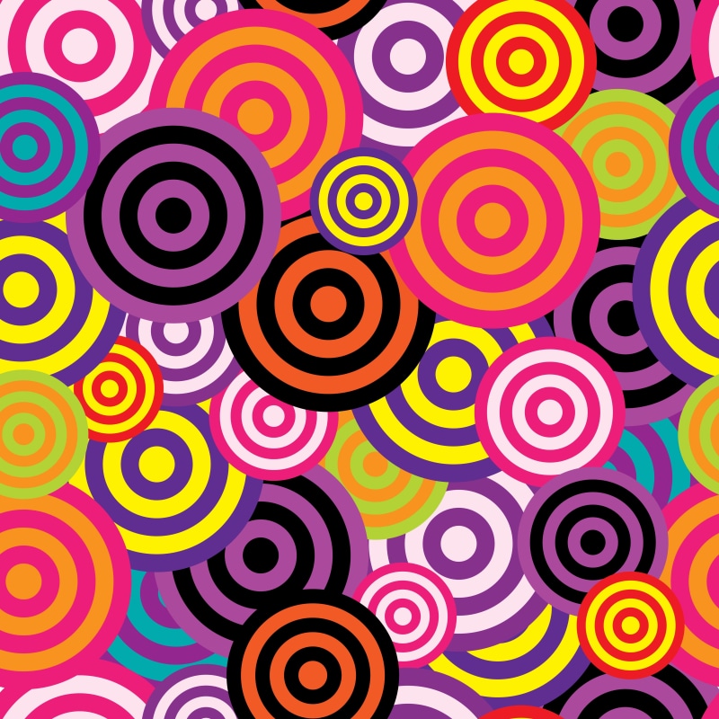 psychedelic, purple, 70s, backgroudn, illuminated, geometric shape, multicolored, 60s, seamless, retro, creativity, studio shot, multi colored, bright