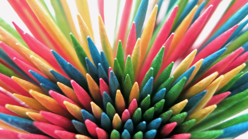 pencil, multi Colored, Sharp, Toothpicks, 4K, close, Colorful, close up photography, red, close-up, decor, blue, backgrounds, multicolored, Rainbow, colors
